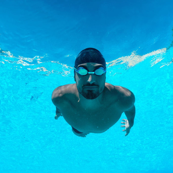 Lunettes de natation Racer Titanium vert-noir verres miroir dorés Zoggs 461112GNBKMGD