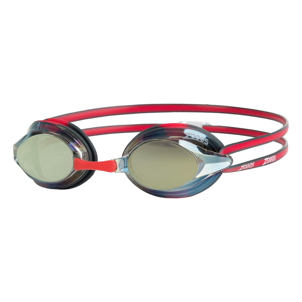 Occhialini da Nuoto Racer Titanium Grigio-Rosso Lenti Specchiate Oro Zoggs 461112GYRDMGD