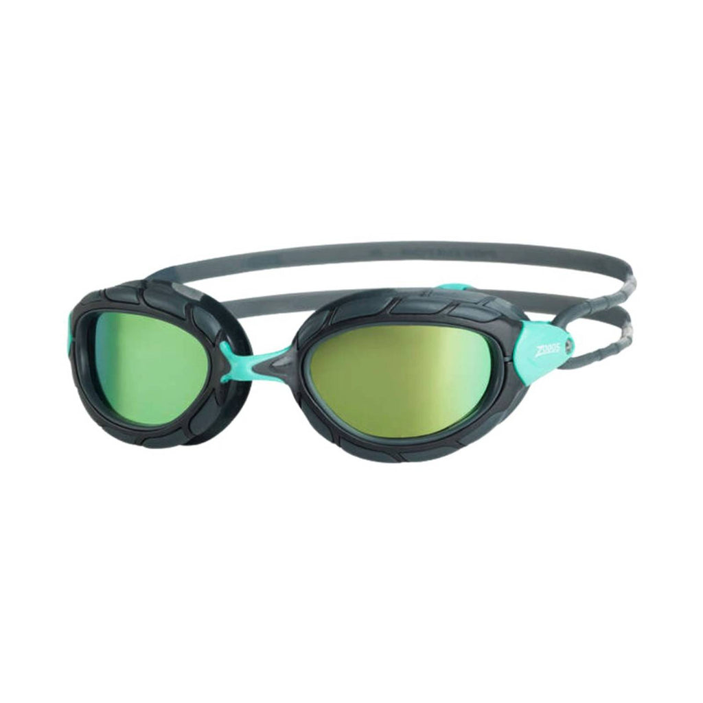 Lunettes de natation Predator Titanium Reactor gris-turquoise taille standard Zoggs 461113GYTQRTIR
