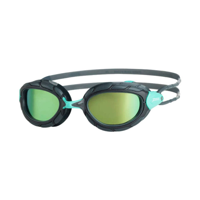 Lunettes de natation Predator Titanium Reactor gris-turquoise taille standard Zoggs 461113GYTQRTIR