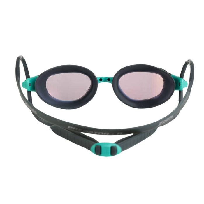 Lunettes de natation Predator Titanium Reactor gris-turquoise petite taille Zoggs 461113GYTQRTIS