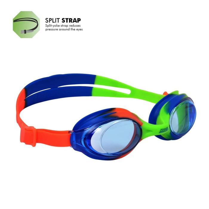 Occhialini da nuoto Bondi Junior Verde-Blu Lenti tonalizzate blu Zoggs 461301GNBLTBL