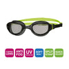 Lunettes de natation Phantom 2.0 Junior Noir-Vert verres fumés Zoggs 461312BKBLTSM