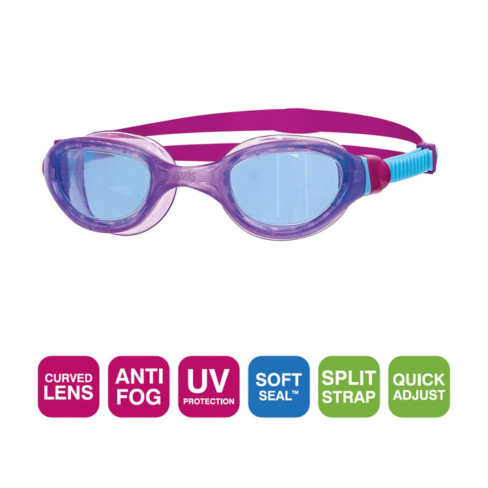 Occhialini da nuoto Phantom 2.0 Junior Viola-Acqua Lenti tonalizzate blu Zoggs 461312PUAQTBL