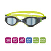 Occhialini da nuoto Phantom Elite Mirror Junior Nero-Lime Lenti specchiate fumé Zoggs 461316BKLMMSM