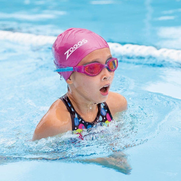Occhialini da nuoto Phantom Elite Mirror Junior Rosa-Blu Lenti specchiate rosse Zoggs 461316PKBLMRD