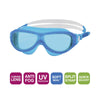Masque de natation Phantom Junior Bleu-Blanc verres teintés bleus Zoggs 461317BLWHTBL