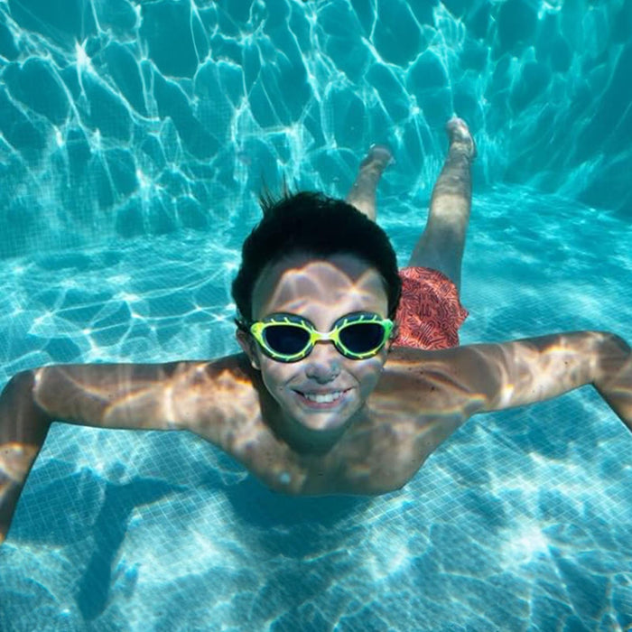 Lunettes de natation Predator Junior Vert citron-Gris verres fumés Zoggs 461319LMGYTSM