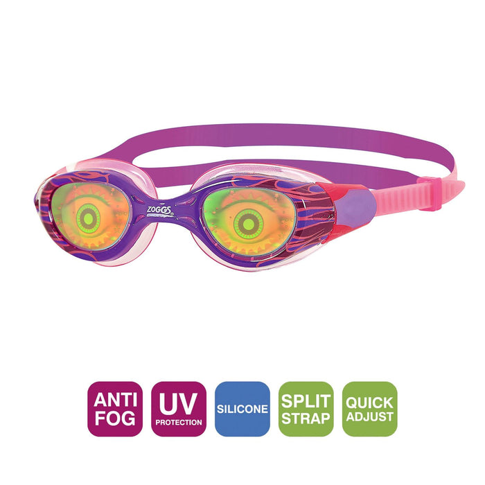 Lunettes de natation Sea Demon Junior Violet-Rose verres holographiques Zoggs 461324PUPKHOL