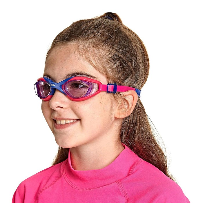 Occhialini da nuoto Sonic Air 2.0 Junior Blu-Rosa Lenti tonalizzate viola Zoggs 461325BLPKTPU