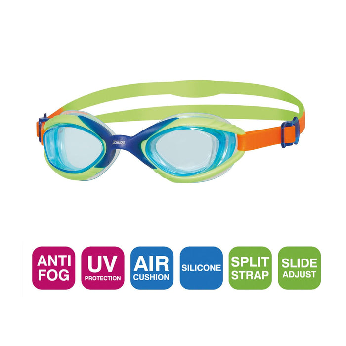 Lunettes de natation Sonic Air 2.0 Junior Vert-Bleu verres teintés bleus Zoggs 461325GNBLTBL