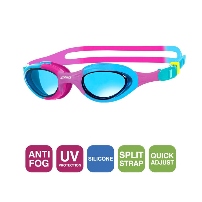 Occhialini da nuoto Super Seal Junior Rosa-Blu Lenti tonalizzate blu Zoggs 461327PKBLTBL