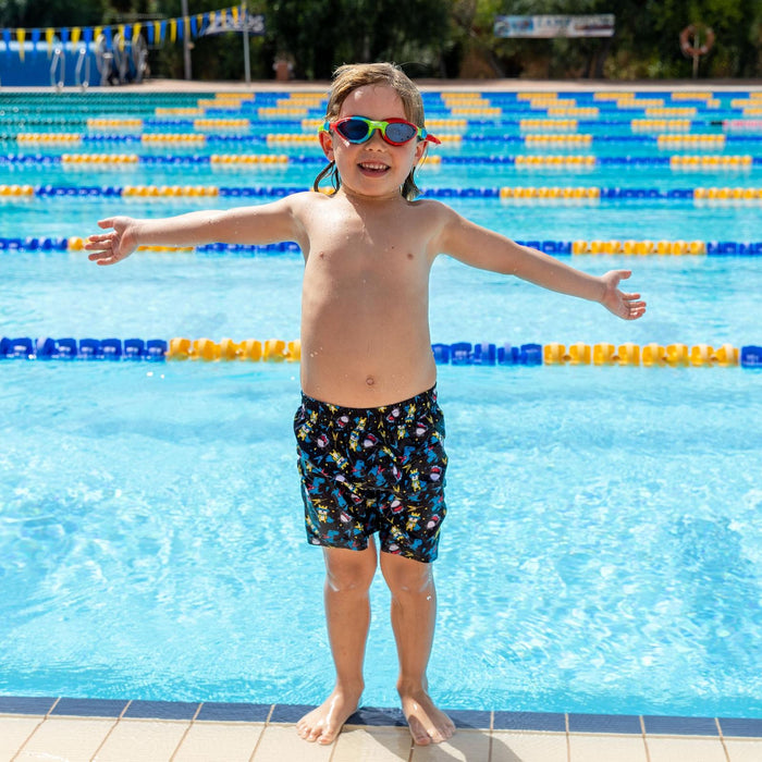 Lunettes de natation Super Seal Junior Rouge-Bleu verres teintés bleus Zoggs 461327RDBLTBL