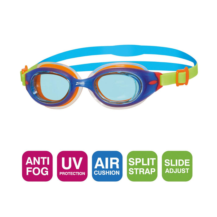 Lunettes de natation Little Sonic Air Enfant Bleu-Vert verres teintés bleus Zoggs 461418BLGNTBL