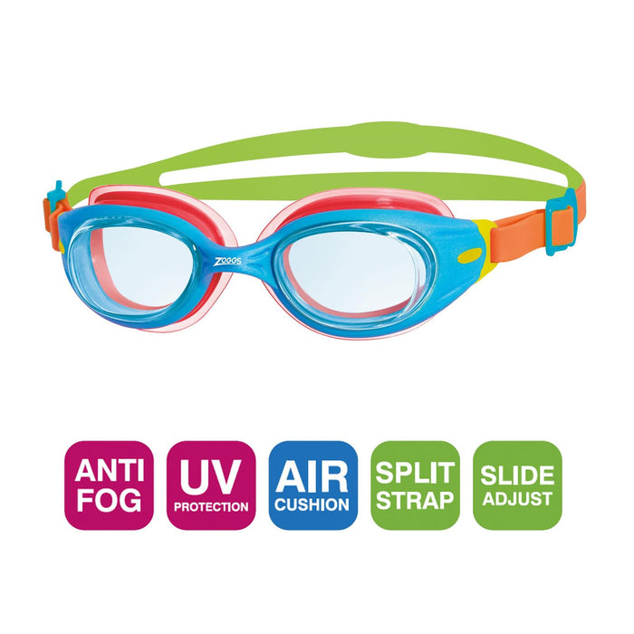 Occhialini da nuoto Little Sonic Air Bambini Blu-Arancione Lenti tonalizzate blu Zoggs 461418BLORTBL