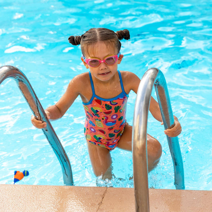 Occhialini da nuoto Little Sonic Air Bambini Rosa-Verde Lenti tonalizzate viola Zoggs 461418PKGNTPU