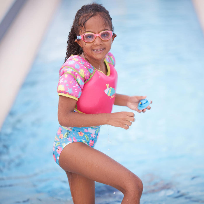 Occhialini da nuoto Little Sonic Air Bambini Rosa-Verde Lenti tonalizzate viola Zoggs 461418PKGNTPU