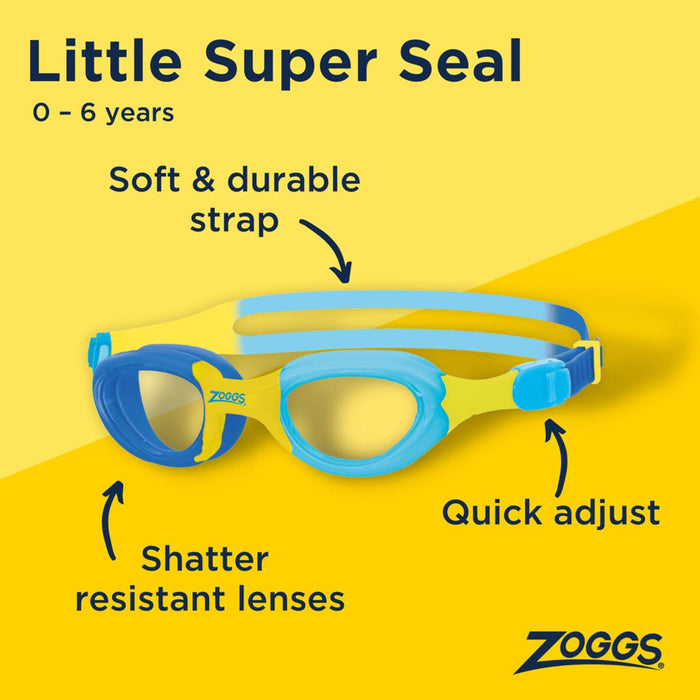 Lunettes de natation Little Super Seal Enfant Bleu-Jaune Zoggs 461419BLYLCLR
