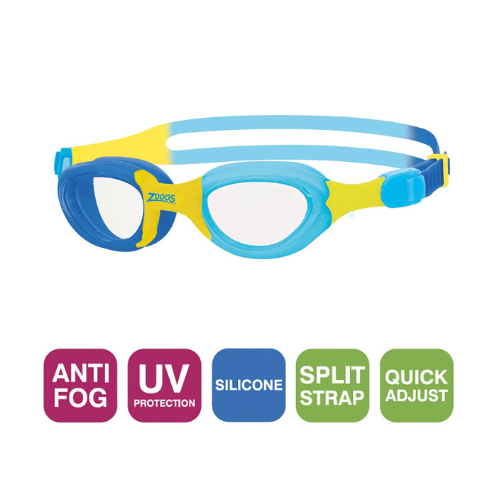 Lunettes de natation Little Super Seal Enfant Bleu-Jaune Zoggs 461419BLYLCLR