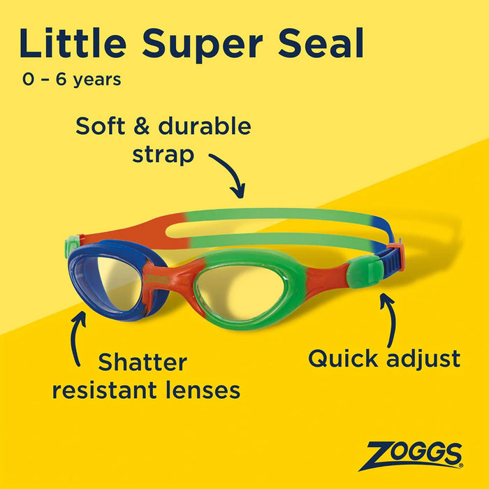Occhialini da nuoto Little Super Seal Bambini Arancione-Verde Zoggs 461419ORGNCLR