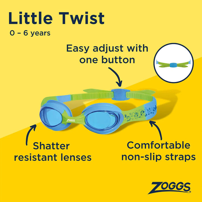 Lunettes de natation Little Twist Enfant Bleu-Vert verres teintés bleus Zoggs 461421BLGNTBL