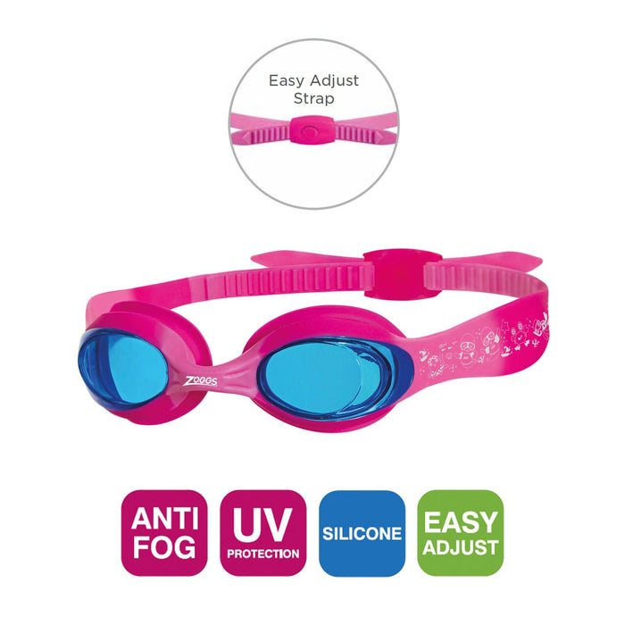 Occhialini da nuoto Little Twist Bambini Rosa Lenti tonalizzate blu Zoggs 461421PKPKTBL