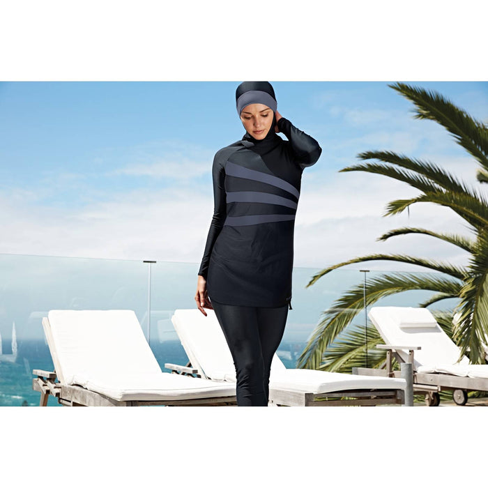 Maillot de bain Meelup Modesty Femme Noir Taille 34-S Zoggs 462163BKGY34