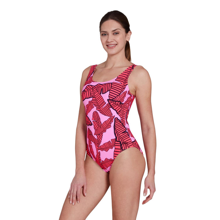 Maillot de bain une pièce Ecofeel Scoopback Awaken-Rose Taille 36 Zoggs 462376AWAK36
