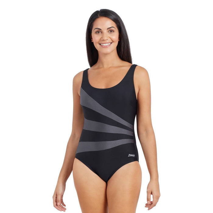Maillot de bain 1 pièce Sandon Scoopback Femme Noir Taille 34-S Zoggs 462553BK34
