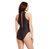 Maillot de bain une pièce Cable Zipped Hi Neck Femme Noir Taille 32-XS Zoggs 462554BK32