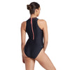 Maillot de bain une pièce Cable Zipped Hi Neck Femme Noir Taille 34-S Zoggs 462554BK34
