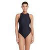 Maillot de bain une pièce Cable Zipped Hi Neck Femme Noir Taille 34-S Zoggs 462554BK34