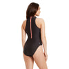 Maillot de bain une pièce Cable Zipped Hi Neck Femme Noir Taille 40-XL Zoggs 462554BK40