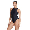 Maillot de bain une pièce Cable Zipped Hi Neck Femme Noir Taille 42-XXL Zoggs 462554BK42