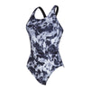 Maillot 1 pièce Marble Powerback Femme Noir-Blanc Taille 34-S Zoggs 462569BK34
