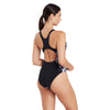 Maillot 1 pièce Marble Powerback Femme Noir-Blanc Taille 34-S Zoggs 462569BK34
