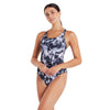 Maillot 1 pièce Marble Powerback Femme Noir-Blanc Taille 34-S Zoggs 462569BK34