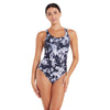 Maillot 1 pièce Marble Powerback Femme Noir-Blanc Taille 40-XL Zoggs 462569BK40