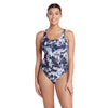 Maillot 1 pièce Marble Powerback Femme Noir-Blanc Taille 40-XL Zoggs 462569BK40