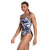 Maillot 1 pièce Marble Powerback Femme Noir-Blanc Taille 40-XL Zoggs 462569BK40