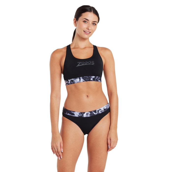 Maillot 2 pièces Marble Actionback Noir-Blanc Taille 28-XXXS Zoggs 462571BK28