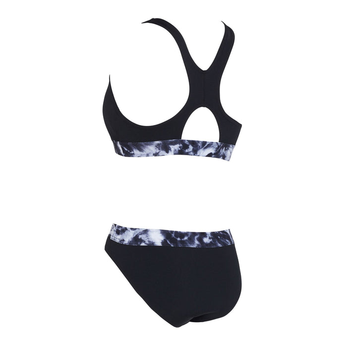 Maillot 2 pièces Marble Actionback Noir-Blanc Taille 32-XS Zoggs 462571BK32