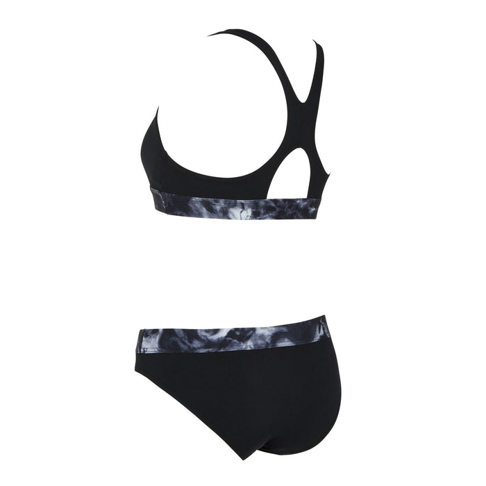 Maillot 2 pièces Marble Actionback Noir-Blanc Taille 32-XS Zoggs 462571BK32