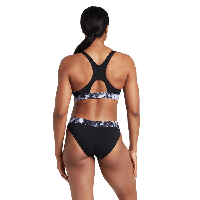 Maillot 2 pièces Marble Actionback Noir-Blanc Taille 34-S Zoggs 462571BK34