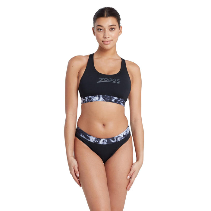 Maillot 2 pièces Marble Actionback Noir-Blanc Taille 34-S Zoggs 462571BK34
