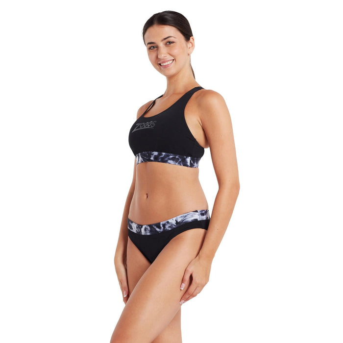 Maillot 2 pièces Marble Actionback Noir-Blanc Taille 36-M Zoggs 462571BK36