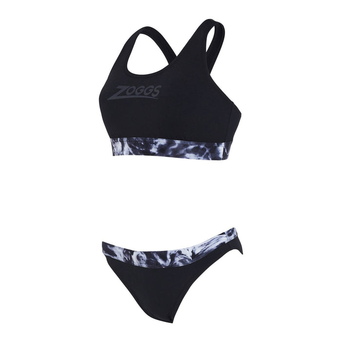 Maillot de bain deux pièces Marble Actionback noir-blanc Taille 40-XL Zoggs 462571BK40