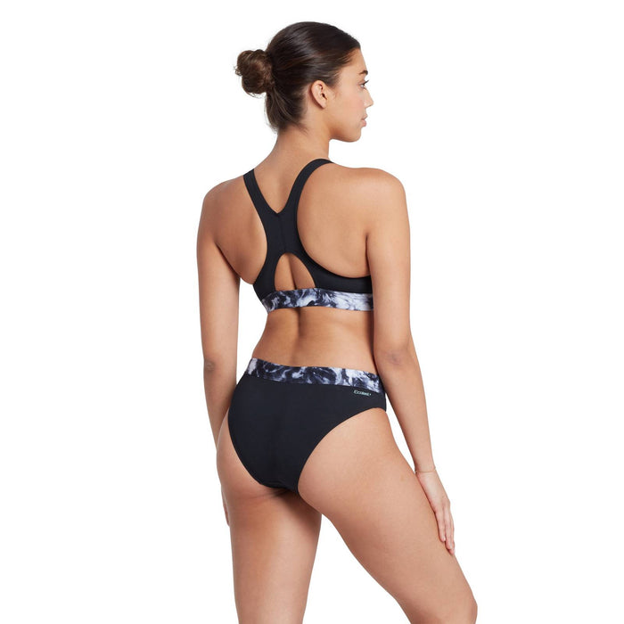 Maillot de bain deux pièces Marble Actionback noir-blanc Taille 40-XL Zoggs 462571BK40