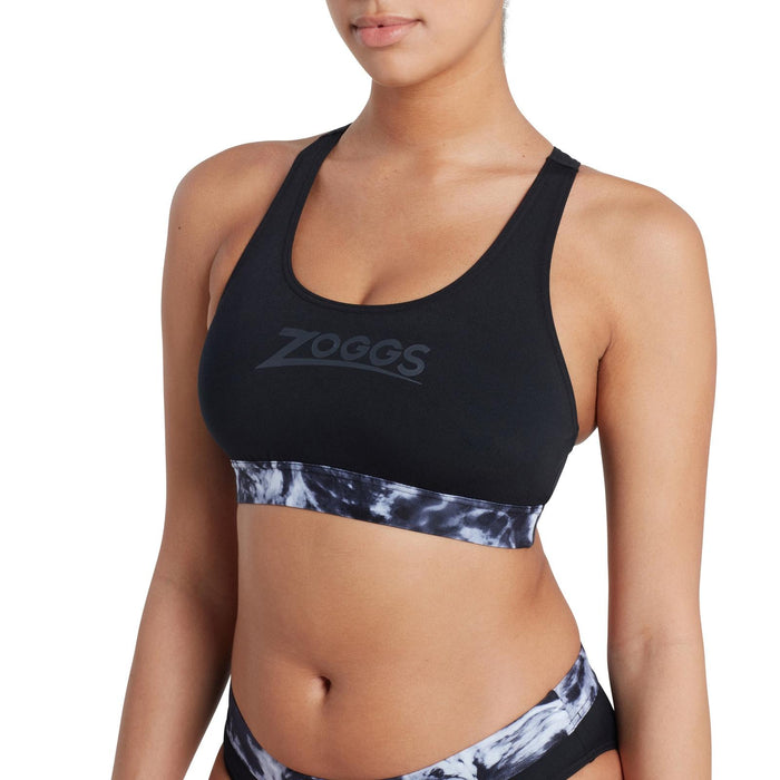 Maillot de bain deux pièces Marble Actionback noir-blanc Taille 42-XXL Zoggs 462571BK42