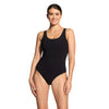 Maillot de bain 1 pièce dos arrondi à doublure argentée Noir Taille 46-4XL Zoggs 462577BK46